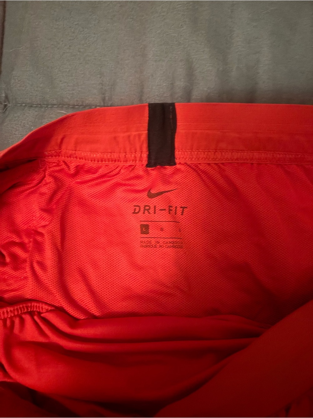 Nike Red Dri-FIT Training Shorts with Black Waist Tab size L